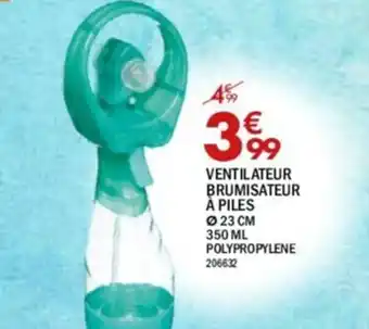 La Foir'Fouille VENTILATEUR BRUMISATEUR À PILES offre