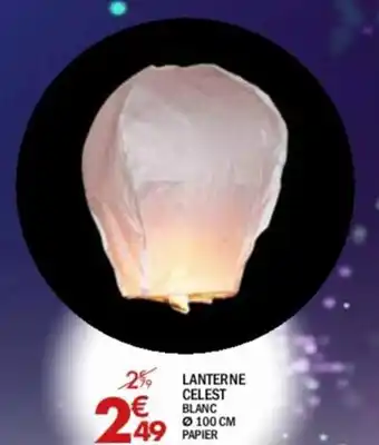 La Foir'Fouille LANTERNE CELEST BLANC Ø 100 CM PAPIER 098271 offre