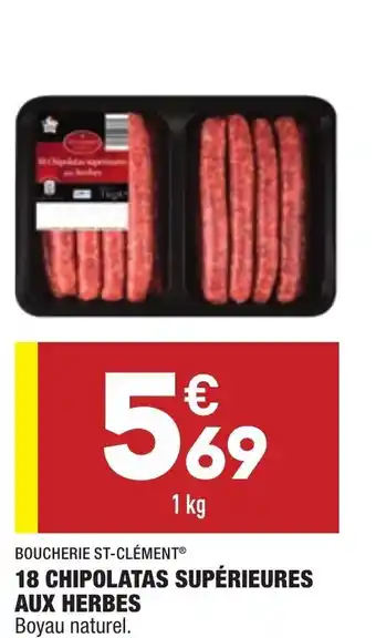 ALDI 18 Chipolatas Supérieures aux Herbes offre