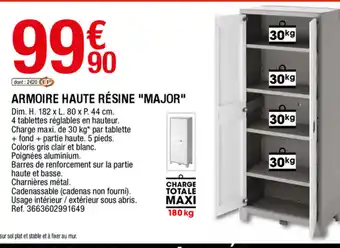 Brico Dépôt Armoire haute résine "major" offre