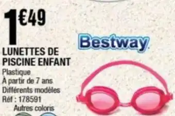 La Foir'Fouille LUNETTES DE PISCINE ENFANT Plastique offre