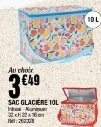 SAC GLACIÈRE 10L Intissé- Aluminium 32 x H 22 x 16 cm Ref: 262328