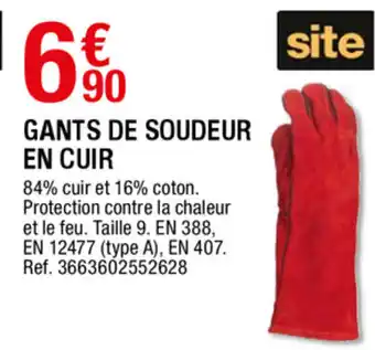 Brico Dépôt Gants de soudeur en cuir offre
