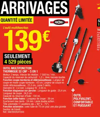 Brico Dépôt Outil multifonction thermique 52 cm offre