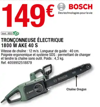 Brico Dépôt Tronçonneuse électrique 1800 W AKE 40 S offre