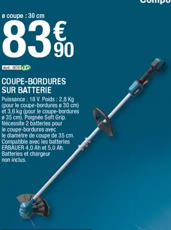 Brico Dépôt Coupe-bordures sur batterie offre