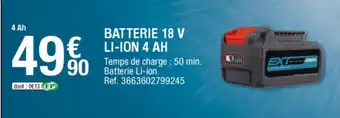 Brico Dépôt Batterie 18 v li-ion 4 ah offre