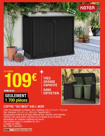 Brico Dépôt Coffre "sio midi" offre