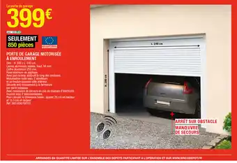 Brico Dépôt Porte de garage motorisée à enroulement offre