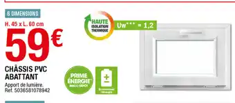 Châssis PVC abattant