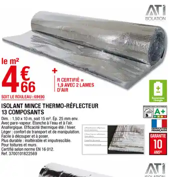 Brico Dépôt Isolant mince thermo-réflecteur offre