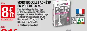 Brico Dépôt Mortier colle adhésif en poudre offre