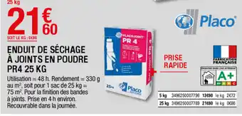 Brico Dépôt Enduit de séchage à joints en poudre offre