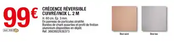 Crédence réversible cuivré/inox