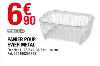 Brico Dépôt Panier pour évier métal offre