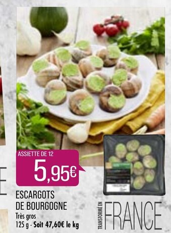 Match Escargots de Bourgogne offre