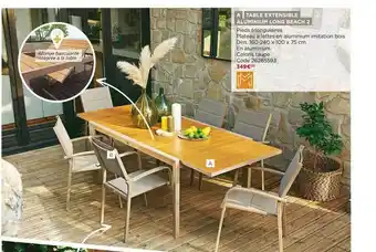 Bricomarché Table Extensible Aluminium Long Beach 2 offre