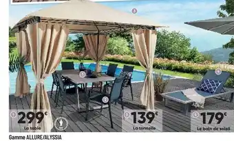 Bricorama Gamme Allure - Alyssia : La Table, La Tonnelle, Le Bain De Soleil offre