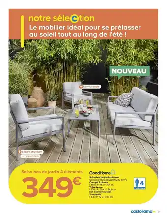 Castorama Goodhome Salon Bas De Jardin Moorea offre