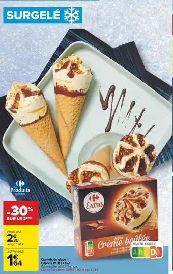 Carrefour Carrefour extra cornets de glace offre