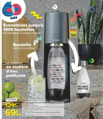 Carrefour Sodastream machine à gazéifier terra noire edition exclusive offre
