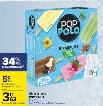 Carrefour Pop' polo glace à l'eau offre