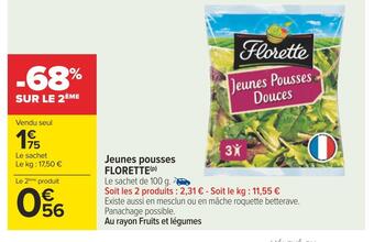 Carrefour Florette jeunes pousses offre