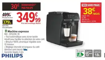 Carrefour Philips machine expresso offre