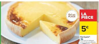 Carrefour Flan 6 parts offre