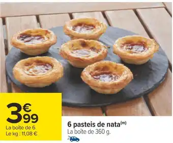 6 pasteis de nata
