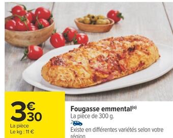 Carrefour Fougasse emmental offre