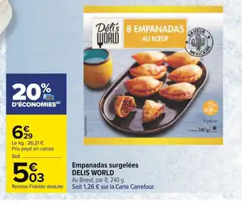 Delis world empanadas surgelées