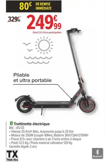 Carrefour Think xtra trottinette électrique offre
