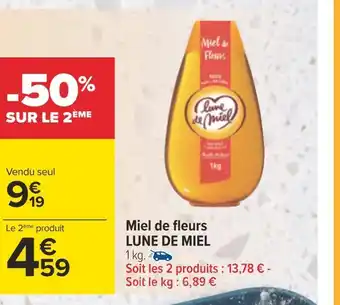 Carrefour Lune de miel miel de fleurs offre