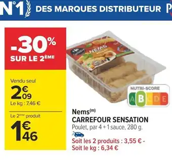 Carrefour Carrefour sensation nems offre