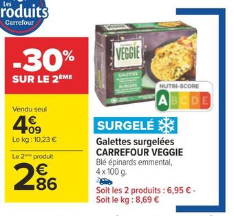 Carrefour Carrefour veggie galettes surgelées offre