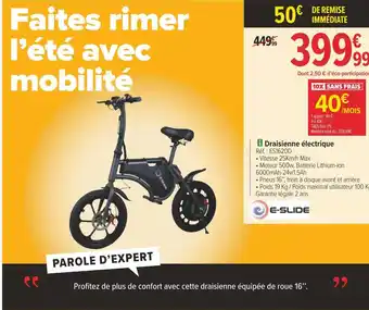 Carrefour E-slide draisienne électrique offre