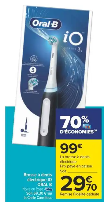 Carrefour Oral b brosse à dents électrique io offre