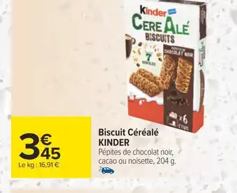 Carrefour Kinder biscuit céréalé offre