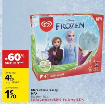 Carrefour Max glace vanille disney offre