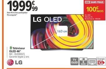 Carrefour Lg téléviseur oled 4k offre