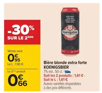 Koenigsbier bière blonde extra forte