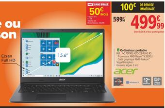 Carrefour Acer ordinateur portable offre