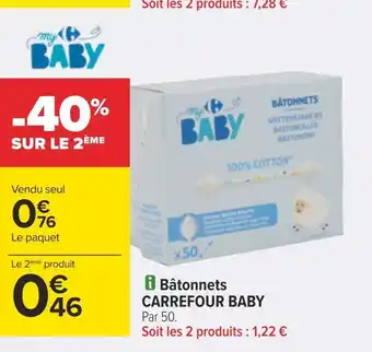 Carrefour Carrefour baby bâtonnets offre