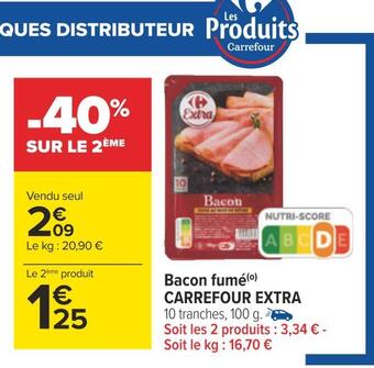 Carrefour Carrefour extra bacon fumé offre