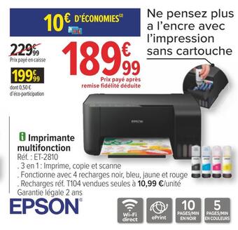 Carrefour Epson imprimante multifonction offre