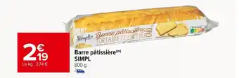 Carrefour Market Simpl barre pâtissière offre