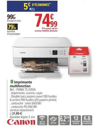 Carrefour Imprimante multifonction offre