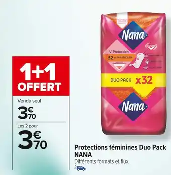 Carrefour Market Nana protections féminines duo pack offre