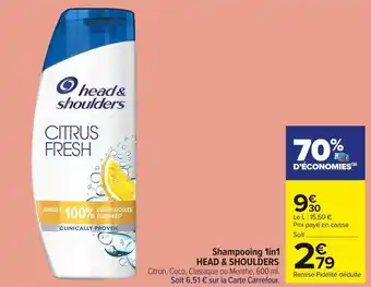 Carrefour Market Head & shoulders shampooing 1in1 offre